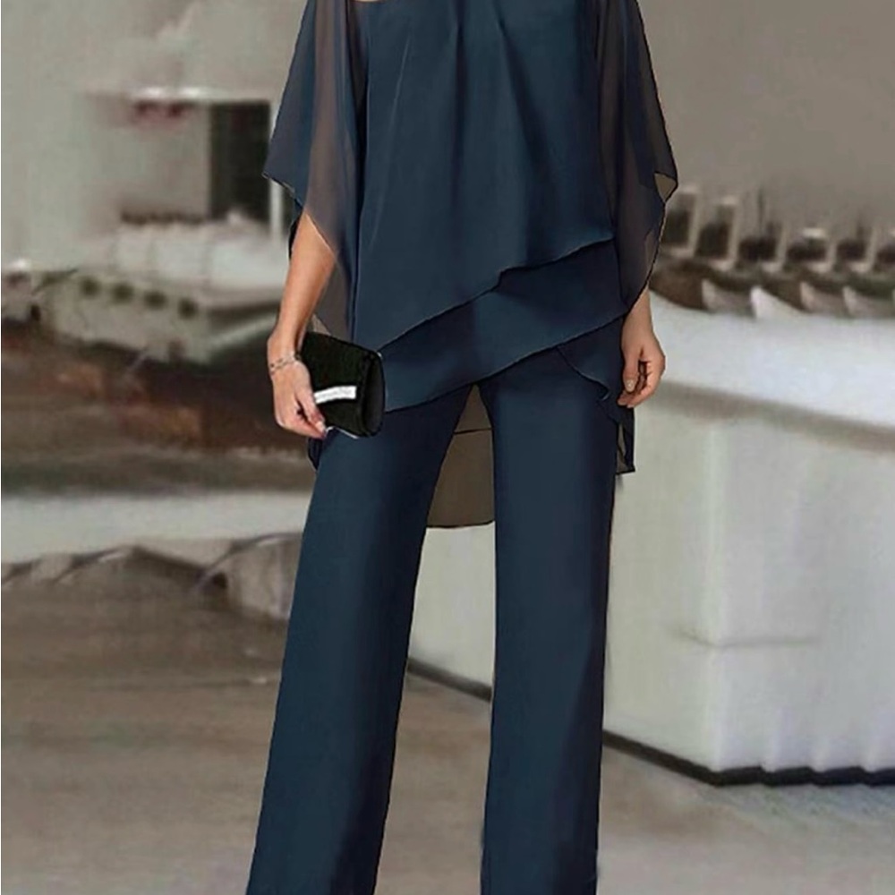 Elegant Navy Blue Women's Jumpsuit